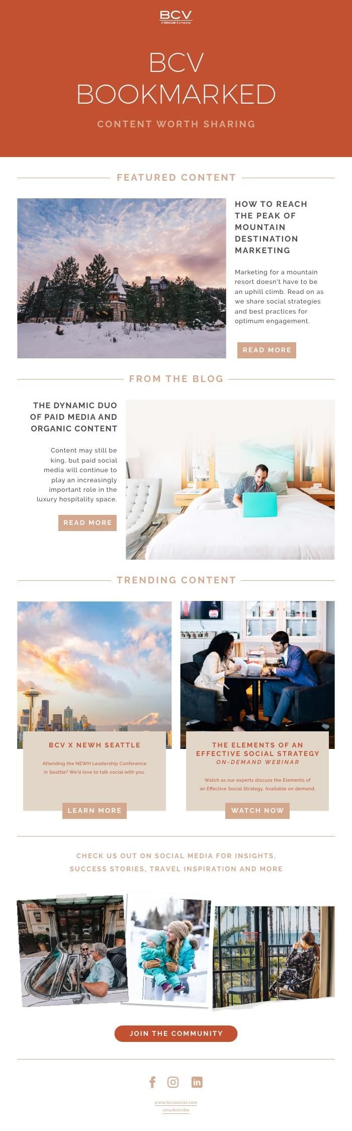 BCV Bookmarked emailer design