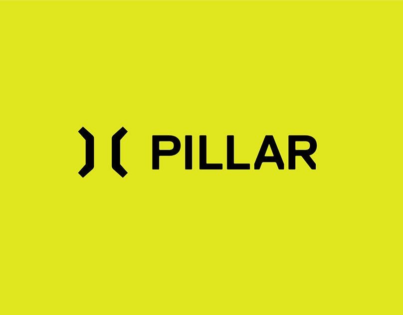 Pillar logo in black on lime green