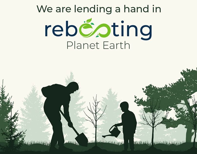 Rebooting Planet Earth tree planting campaign artwork